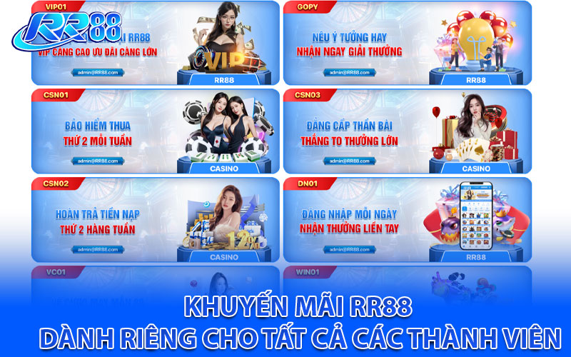 Khuyến mãi RR88 dành riêng cho tất cả các thành viên