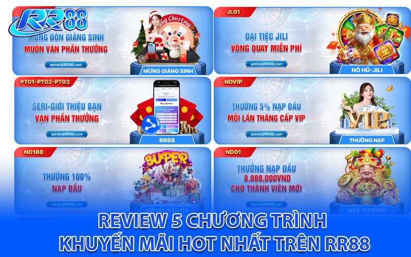 Review 5 chương trình khuyến mãi hot nhất trên RR88